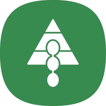 Link pyramide Glyph Curve Icon Design vector