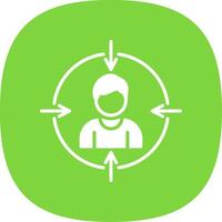 Target Audiences Glyph Curve Icon Design vector