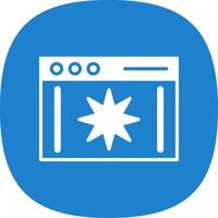 Page Quality Glyph Curve Icon Design vector