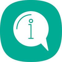 Information Glyph Curve Icon Design vector