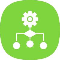 Algorithm Glyph Curve Icon Design vector