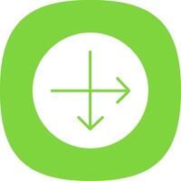 Intersect Glyph Curve Icon Design vector