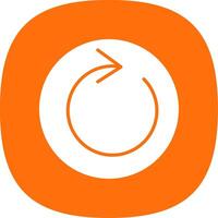 Loop Glyph Curve Icon Design vector