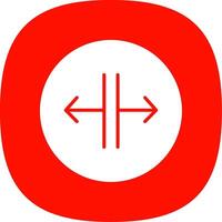 SPLIT Glyph Curve Icon Design vector