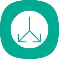 Split Glyph Curve Icon Design vector