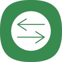 Swap Glyph Curve Icon Design vector