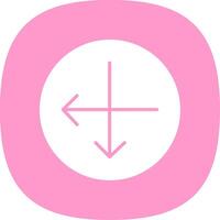 Intersect Glyph Curve Icon Design vector