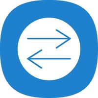 Swap Glyph Curve Icon Design vector
