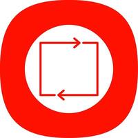 Loop Glyph Curve Icon Design vector