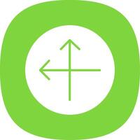 Intersect Glyph Curve Icon Design vector