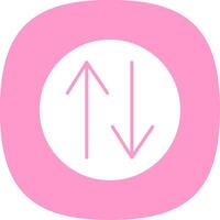 Swap Glyph Curve Icon Design vector