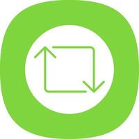 Loop Glyph Curve Icon Design vector