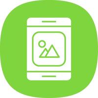 Mobile App Glyph Curve Icon Design vector