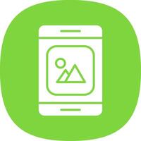 Mobile App Glyph Curve Icon Design vector