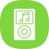 Music Player Glyph Curve Icon Design vector