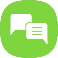 Conversation Glyph Curve Icon Design vector