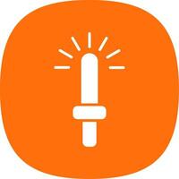 Light Stick Glyph Curve Icon Design vector