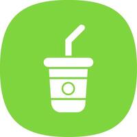 Soft Drink Glyph Curve Icon Design vector