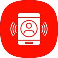 Call Glyph Curve Icon Design vector