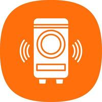 Woofer Glyph Curve Icon Design vector