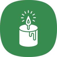 Candle Glyph Curve Icon Design vector