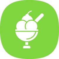 Ice Cream CUP Glyph Curve Icon Design vector