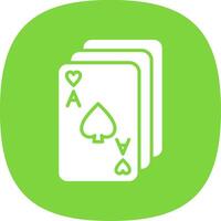 Card Game Glyph Curve Icon Design vector