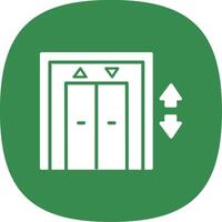 Elevator Glyph Curve Icon Design vector