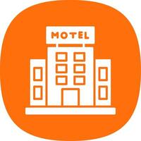 Motel Glyph Curve Icon Design vector