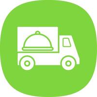 Food Delivery Glyph Curve Icon Design vector