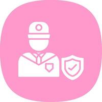 Security Official Glyph Curve Icon Design vector