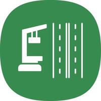 Motorway Glyph Curve Icon Design vector