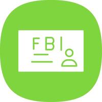 Fbi Glyph Curve Icon Design vector