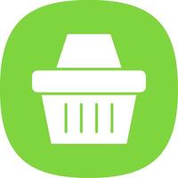 Basket Glyph Curve Icon Design vector