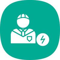 Electrician Glyph Curve Icon Design vector