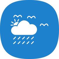 Weather Glyph Curve Icon Design vector
