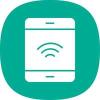 Smartphone Glyph Curve Icon Design vector