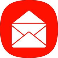 Mail Glyph Curve Icon Design vector