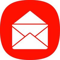 Mail Glyph Curve Icon Design vector