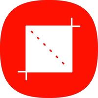 Crop Glyph Curve Icon Design vector