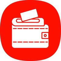 Wallet Glyph Curve Icon Design vector