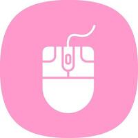 Mouse Glyph Curve Icon Design vector