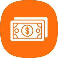 Money Glyph Curve Icon Design vector