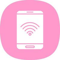 Wifi glifo curva icono diseño vector