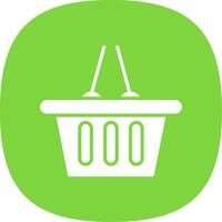 Shopping Basket Glyph Curve Icon Design vector