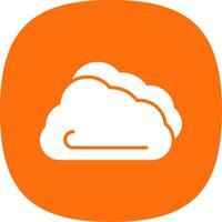 Cloud Glyph Curve Icon Design vector