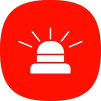 Siren Glyph Curve Icon Design vector