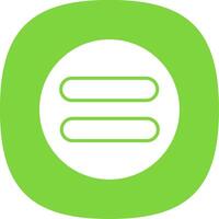 Equal Glyph Curve Icon Design vector