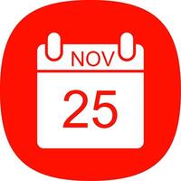 November Glyph Curve Icon Design vector