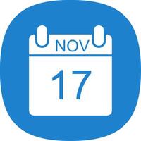 November Glyph Curve Icon Design vector